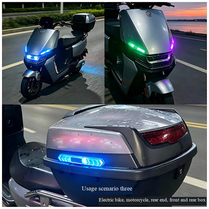 Car doors, electric motorcycles, anti scratch and anti-collision strips, solar warning and anti rear end collision lights, no wi