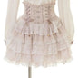 Japanese Sweet Lolita Style Mini Skirt Women Retro Elegant Lace Bandage Party Cake Skirts Female Gothic Y2k Metal Buckle Skirts