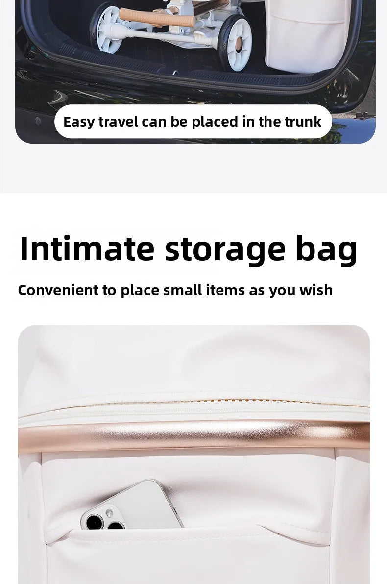 Luxury PU leather pet stroller,Car Pet Basket,lightweight Foldable Dog Travel Stroller,Portable Outdoor Cat and Dog Stroller