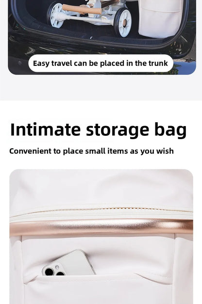 Luxury PU leather pet stroller,Car Pet Basket,lightweight Foldable Dog Travel Stroller,Portable Outdoor Cat and Dog Stroller