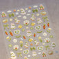Lovely Animal Graffiti Cat Claw Rabbit Bunny Bear Dog Flower Fruit Dim Sum Candy Sunflower Adhesive 5D Nail Art Stickers Decal