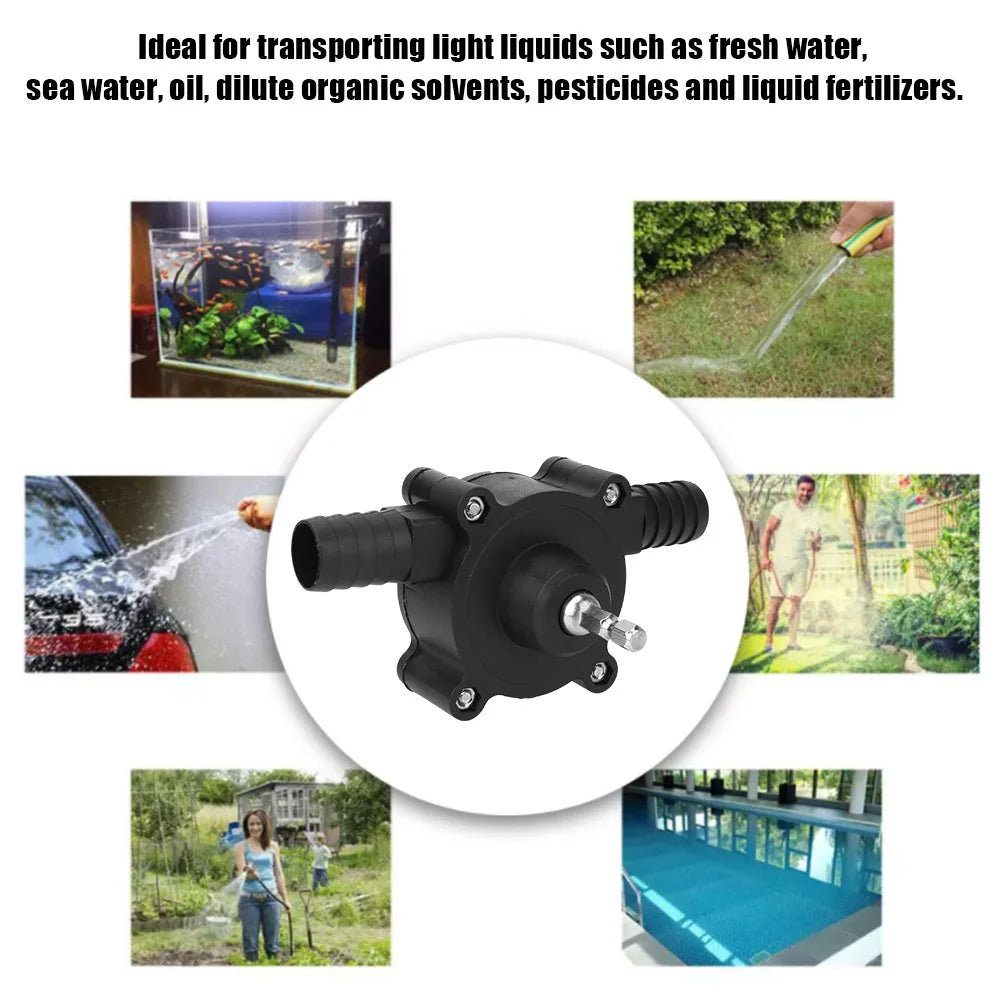 Mini Hand Self-priming Liquid Transfer Pumps Electric Drill Pump Portable Diesel Oil Fluid Water Pump Home Garden Outdoor Tool