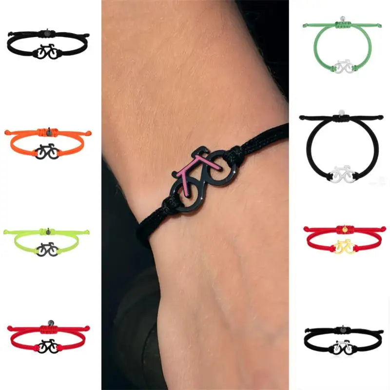 New Fashion Bicycle Bracelet Personalized Sports Cycling Periphery Pendant Bracelet Pink Bicycle Jewelry Accessories Couple Gift