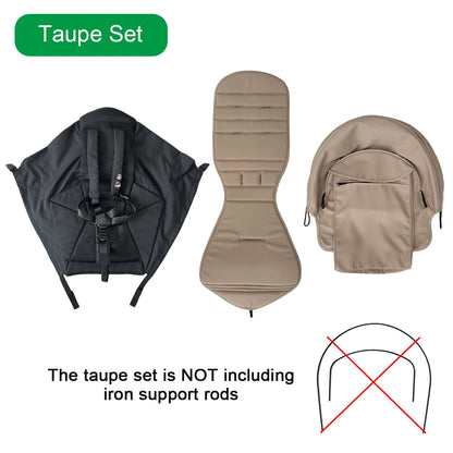 MomTan Stroller Accessories Replacement Set Extended Canopy & Seat Cushion & Seat Base For Babyzen YOYO Series & Stokke YOYO3