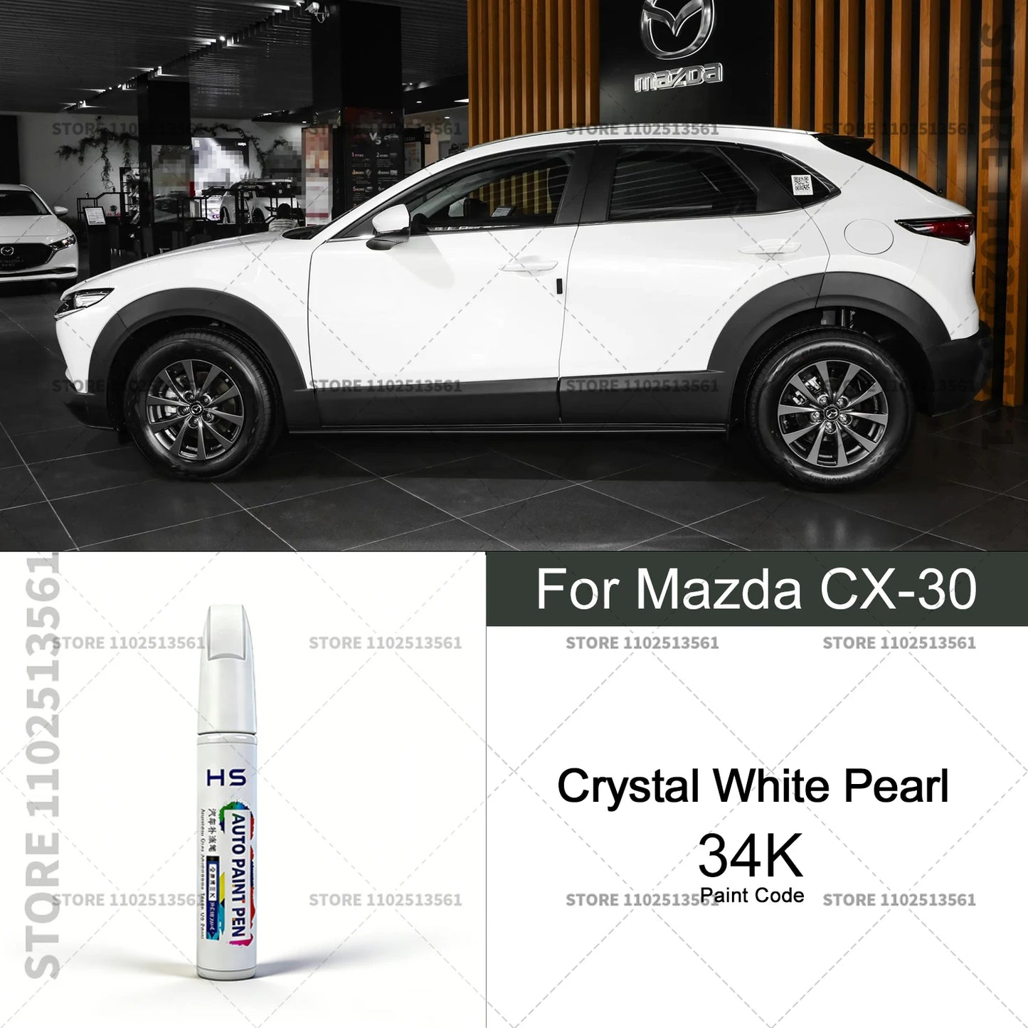 For 2019-2025 Mazda CX 30 Car Paint Repair Pen Touch Up Scratch Remover DIY Auto Accessories Blue White Red Polymetal Grey
