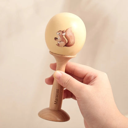 Children's Montessori Toys Baby Sensory Sound Stimulation Toy Baby's Musical Instrument Wooden Cartoon Animal Xylophone Toy Gift