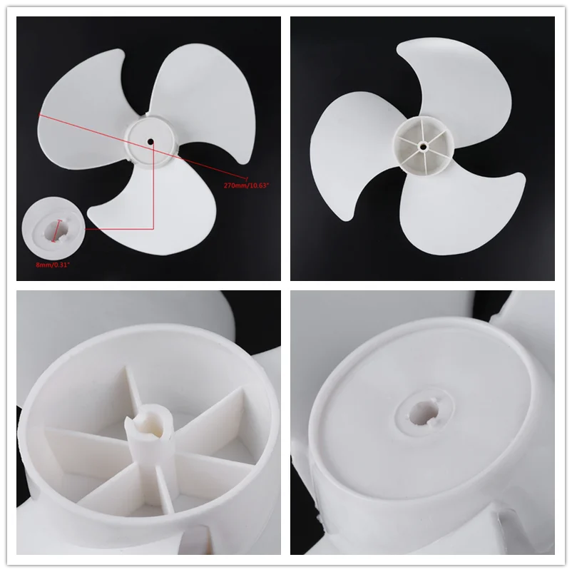 Big Wind 11/12/16inch Plastic Fan Blade 3 Leaves Stand/Table Fanner Accessories