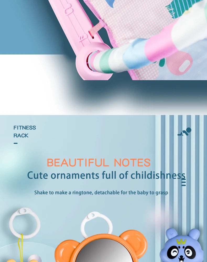 Multifunctional Fitness Frame Baby Activity Gym Play Mat Musical Rack Kid Infant Educational Crawling Carpet Toy Children Gift