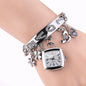 1/2PCS Women Fashion Luxury Bracelet Strap Quartz Wristwatches Set Ladies Square Arabic Numeral Dial Watch（Without Box）