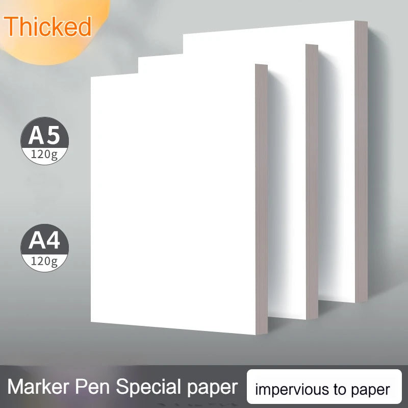 A5/A4 Artist Drawing Paper 120gsm 20/50Pcs Marker Pen Paper Opaque Color for Cartoon Animation Painting Art Students Supplies
