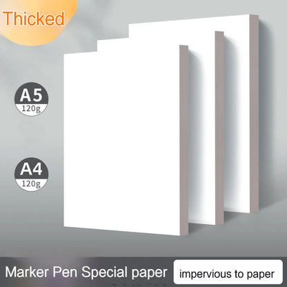 A5/A4 Artist Drawing Paper 120gsm 20/50Pcs Marker Pen Paper Opaque Color for Cartoon Animation Painting Art Students Supplies
