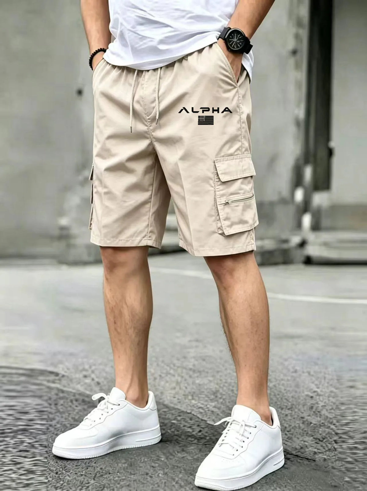 American Flag Printed Cargo Shorts Independence Day Eagle Shorts Summer Cargo Work Camping Multi-pocket Short Pants Streetwear