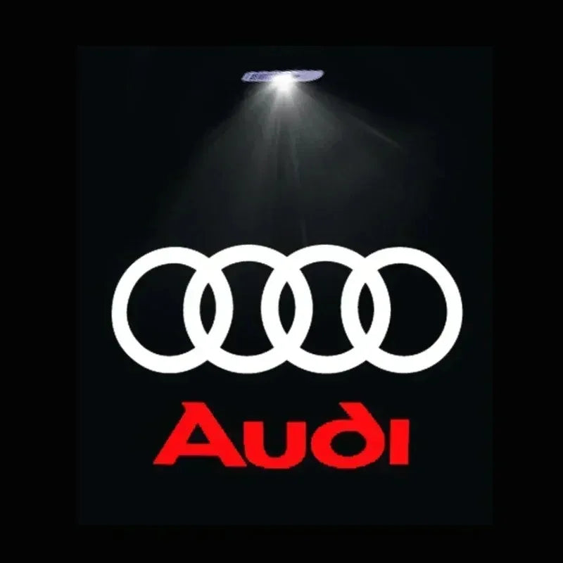 2pcs Car For QUTTRO Audi Sline A1 A3 A4 A5 A6 A7 Q3 Q5 Q7 TT B5 B6 B7 8P 8V 8P 8L S3 S4 Door logo Welcome Light Accessories