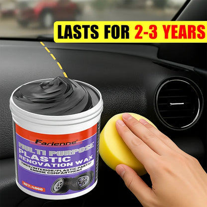 All-In-One Plastic Polishing Paste for Car Interior Refinement,Scratch Repair Wax for Dashboard& Sofa Seats,Quick Shine Solution