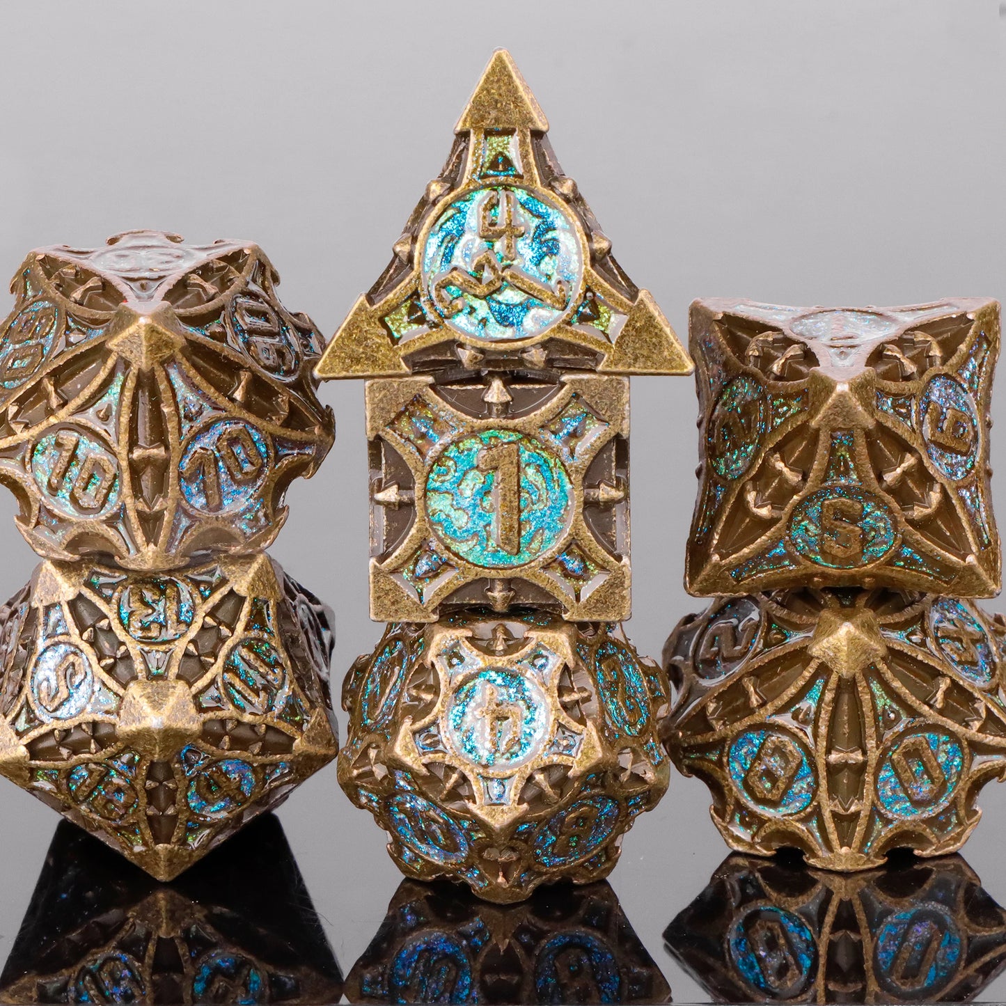 7pcs DND Metal Dice Set MTR Polyhedral Dice for Dungeons And Dragons Role Playing Games D&D Dice Set Dnd Gifts