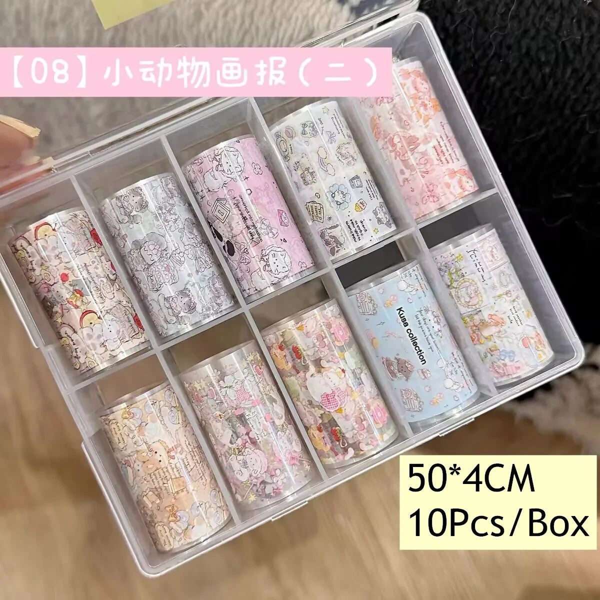 10Rolls Plaid Thousand-Bird Bow  Stars Nail Foils Transfer Paper  Nail Art Stickers  Manicure Set Decal  Nails Decoration