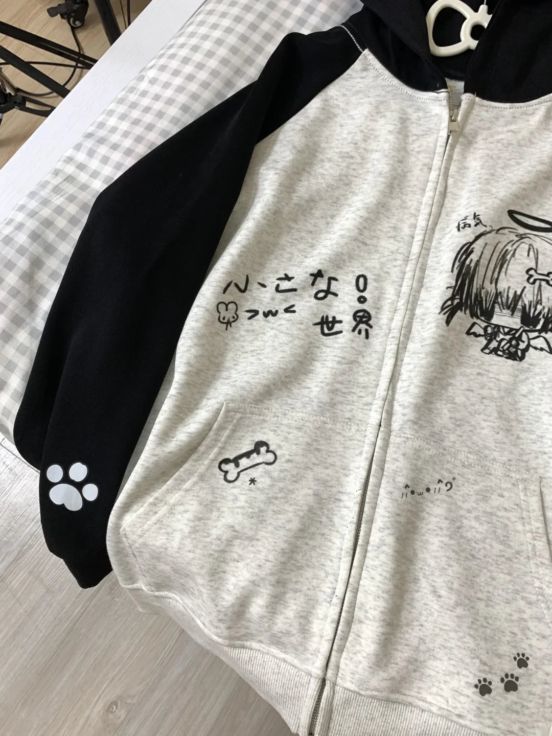 Zip Up Hoodie Cartoon Japanese Grunge Sweatshirt Women Clothing Streetwear Anime Print Jackets Y2k Tops Casual Loose Outerwear