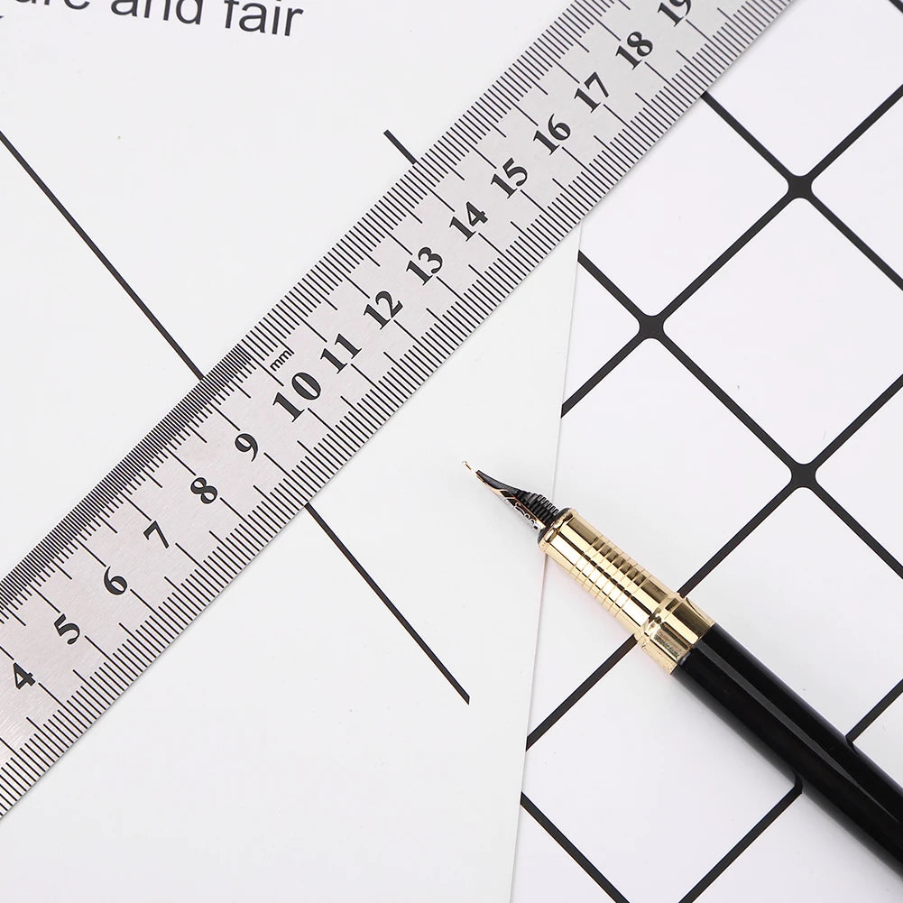 Metal Scale Stainless Steel Straight Ruler Measuring Stationery Drafting Accessories Hand Measuring Tool School Office Supplies