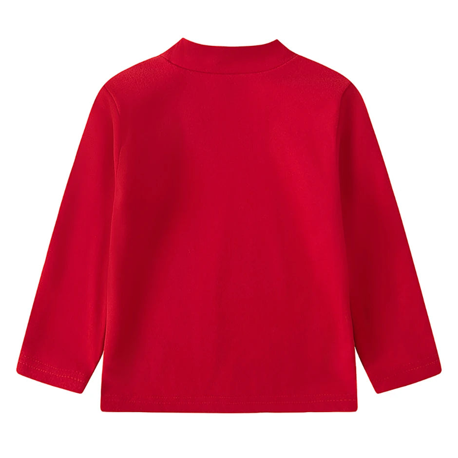 1/3/4 Pcs Children's Mid-collar Bottoming Shirt in Autumn And Winter Solid Color Joker Girls' Long sleeve T-shirt Boys' Casual S