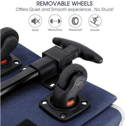 Stock Storage Airline Approved Hiking Large Rolling Stroller Wheeled Cat Dog Pet Trolley Carrier With Wheels for Large Dogs