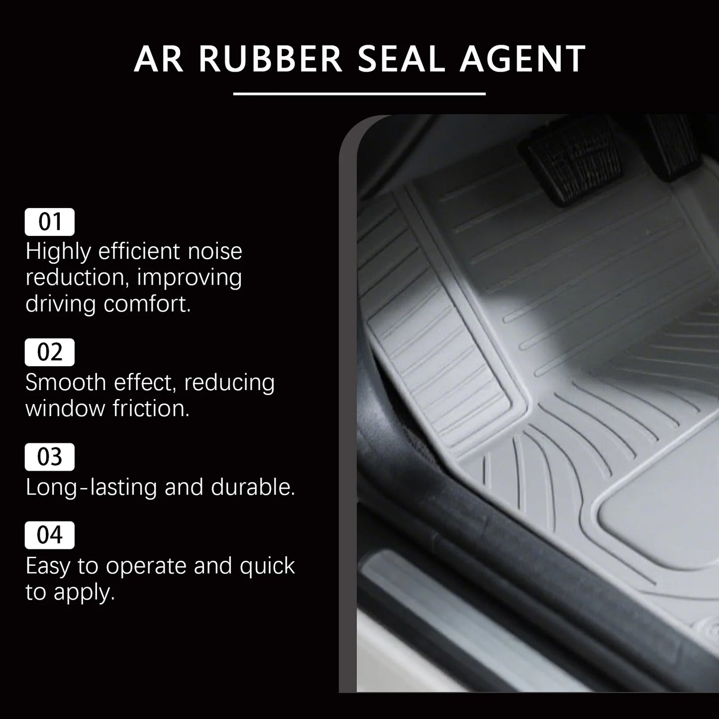 Car Rubber Care Agent–Anti-Aging, Repairs,Restores Black Luster,Resists High & Low Temperatures,Gentle Formula,Non-Corrosive