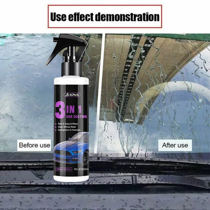 3 in 1 Car Ceramic Coating Nano Super Hydrophobic Protection Polishing Spraying Quick Coat Glass ,Wheel & Paint Care JB XPCS 44