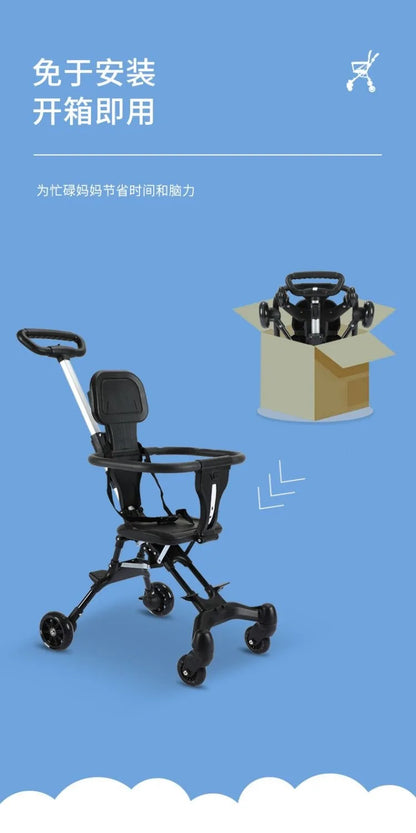 Easy Assembly DIY Pet Stroller Portable Foldable Cart Breathable Travel Carrier for Small Breed Dogs Cats Outdoor Walking