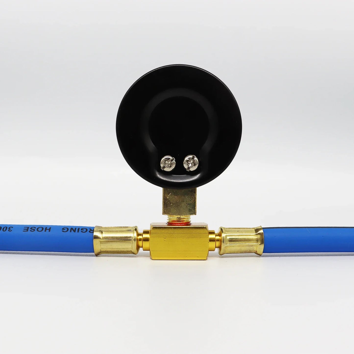 R134A Recharge Hose with Gauge, AC Can Tap Freon Charging Kit, 90° Low Side Quick Coupler for R134A R12 R22 A/C Refrigerant