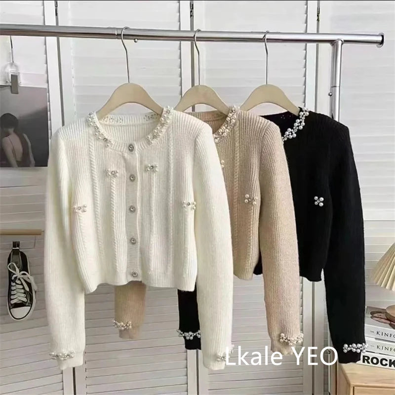 New Autumn And Winter 2025 Design Sense Short Women Knitted Cardigan Sweater Coat Casual Temperament Female Sweater Jacket