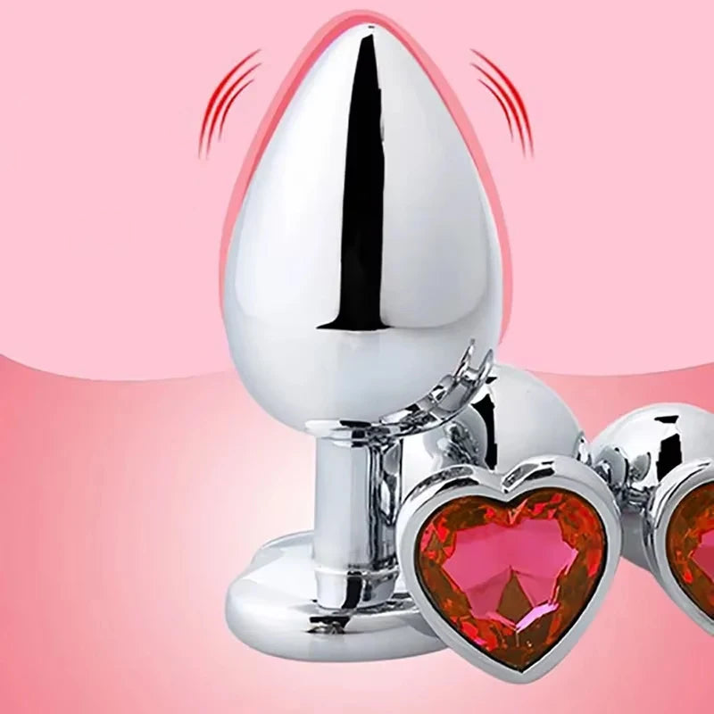 3PCS S/M/L Metal Anal Plug Butt Plug Sex Toy Butt Toy for Women Men Couples Adult Game Masturbator Anal Diamond Sex Shop 18+
