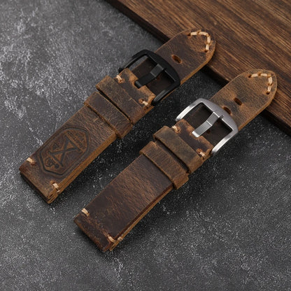 Handmade First Layer Cowhide Leather Watchband 20 22 23 24 26MM Brown Padded Leather Strap For PAM111 441 Soft Men's Bracelet