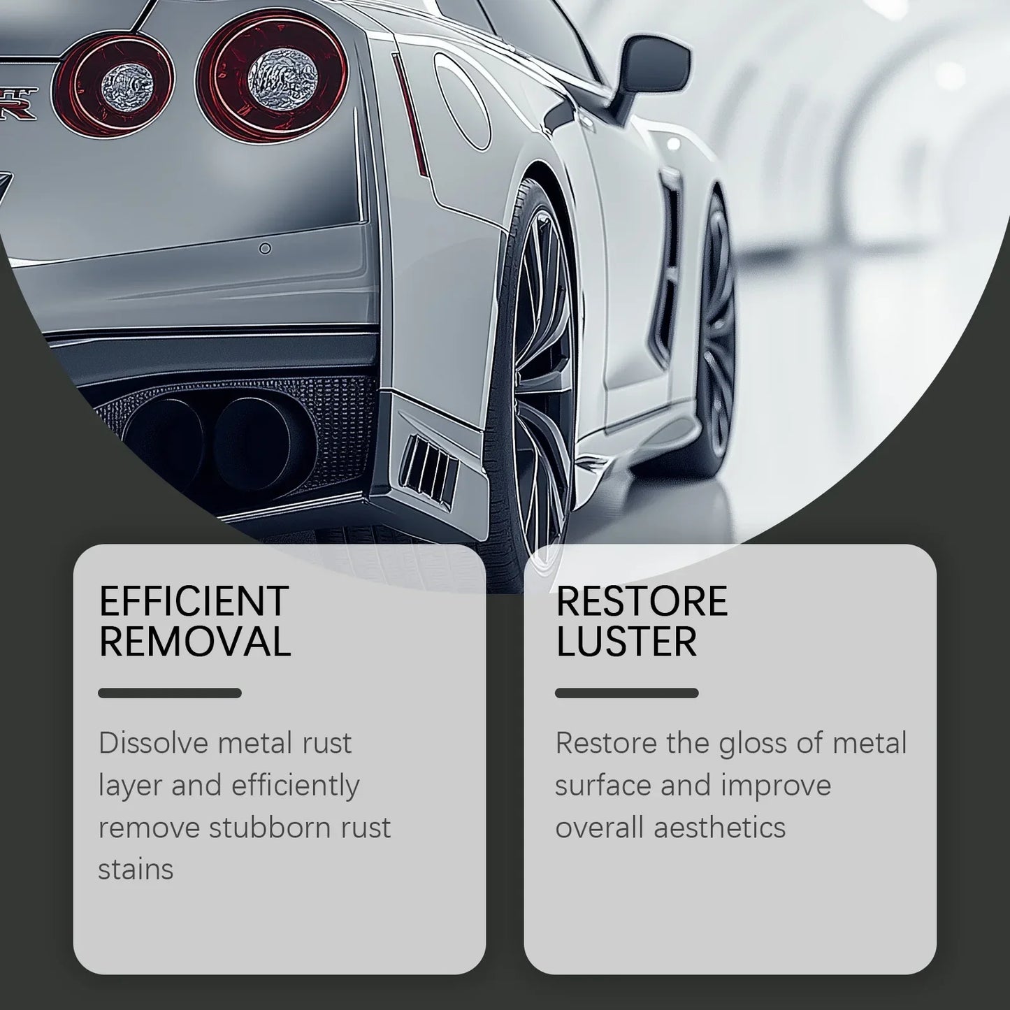 HS68-Car Rust Remover Quick Remover  Exhaust Pipe Rust Removal Spray Cleaning Metal Iron Powder Old Cars To New
