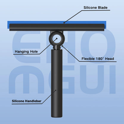 EHOMGUI Telescopic Shower Squeegee for Glass Door Wiper Scraper Cleaner Bathroom Mirror Wiper Scraper Glass Cleaning