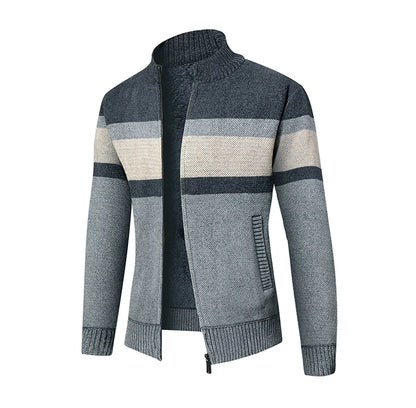 Premium Thick Chenille Fabric Warm New Brand Casual Fashion Stand Collar Men Jacket Streetwear Zipper Autumn Winter Coats