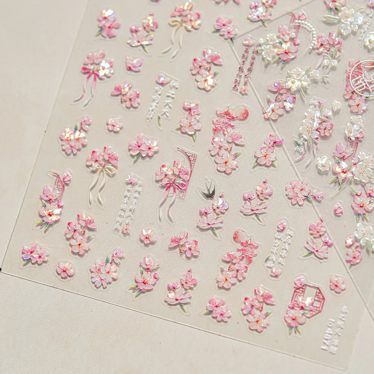 1Sheet 5D Soft Embossed Relief Nail Stickers Cute Daisies Self Adhesive Slider Stickers Press On Nails DIY Japanese Nail Art Dec