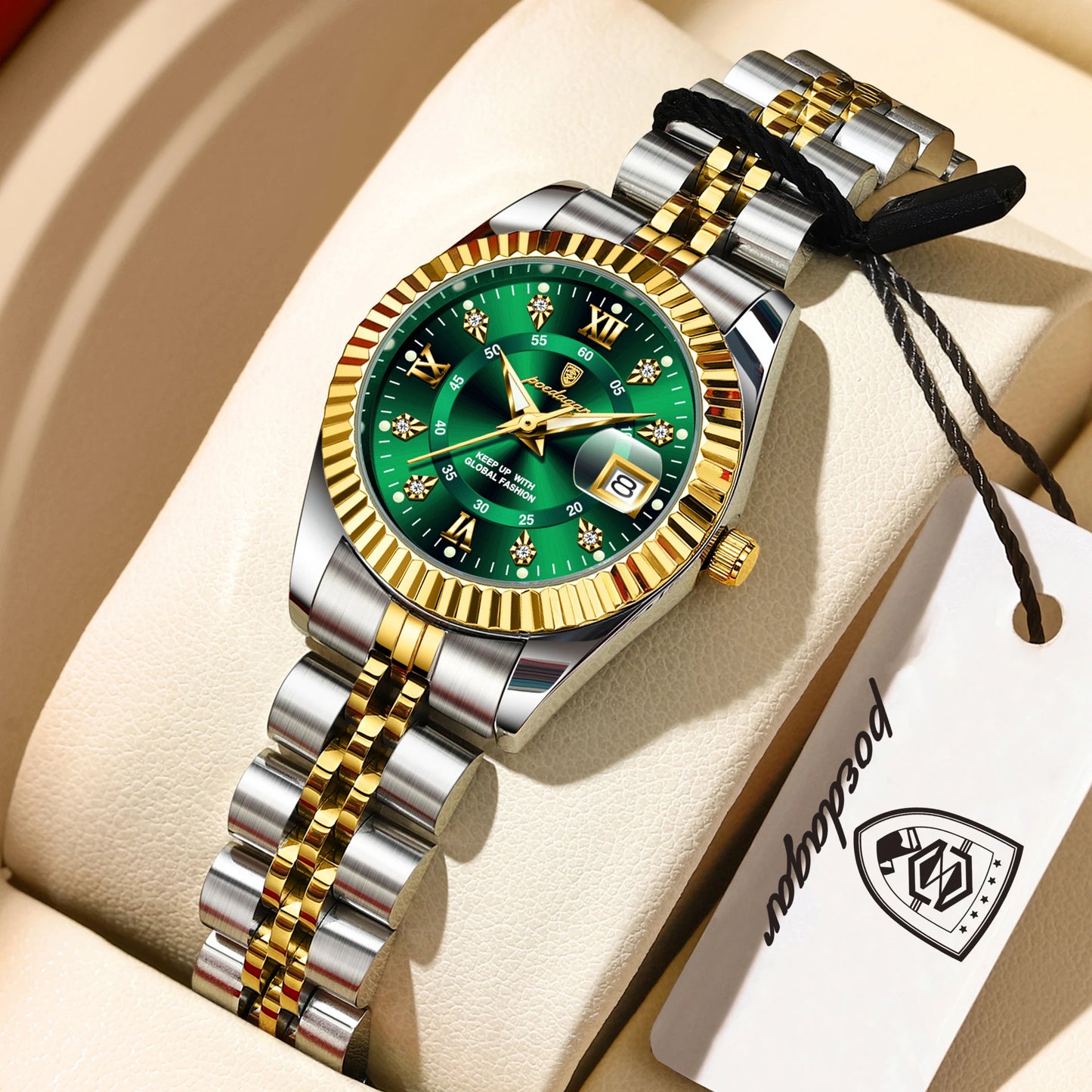 POEDAGAR Elegant Women's Watch Waterproof Luminous Date Fashion Ladies Wristwatch Stainless Steel Quartz Watches For Women Reloj