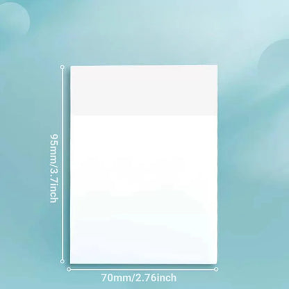 Transparent Sticky Note Pad, 3 Different Size See Through Clear Sticky Notes, Waterproof Memo Pad, PET Reminder Note