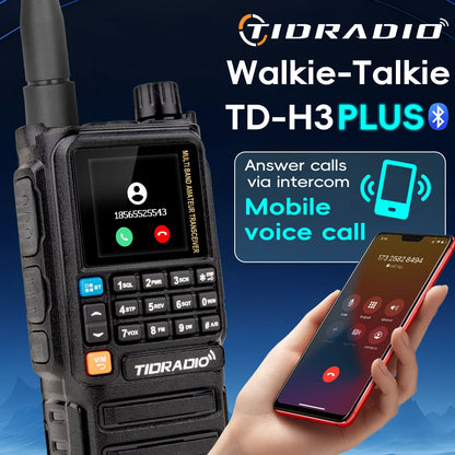 TIDRADIO H3 Plus Long Range Walkie Talkies Wireless Programming Air Band Long Range Tow Way Radio Frequency Copy Station