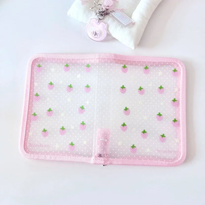 A6 Size Cute Stationery Storage Folder File PP Twill Zipper Pouch Document Bag Zip File Folder School Office Supplies
