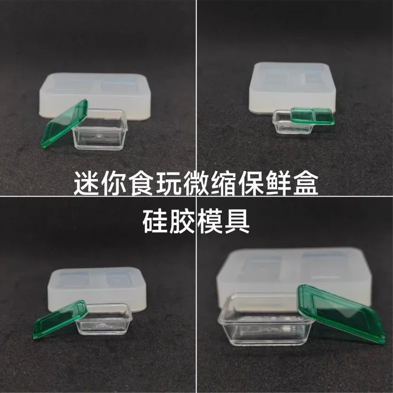 Miniature Food Play Mini Vintage Plate Fruit Plate Dinner Plate Doll House Mini Baking Baking Pan Organizer Jar Silicone Mold