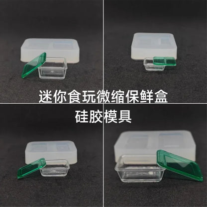 Miniature Food Play Mini Vintage Plate Fruit Plate Dinner Plate Doll House Mini Baking Baking Pan Organizer Jar Silicone Mold