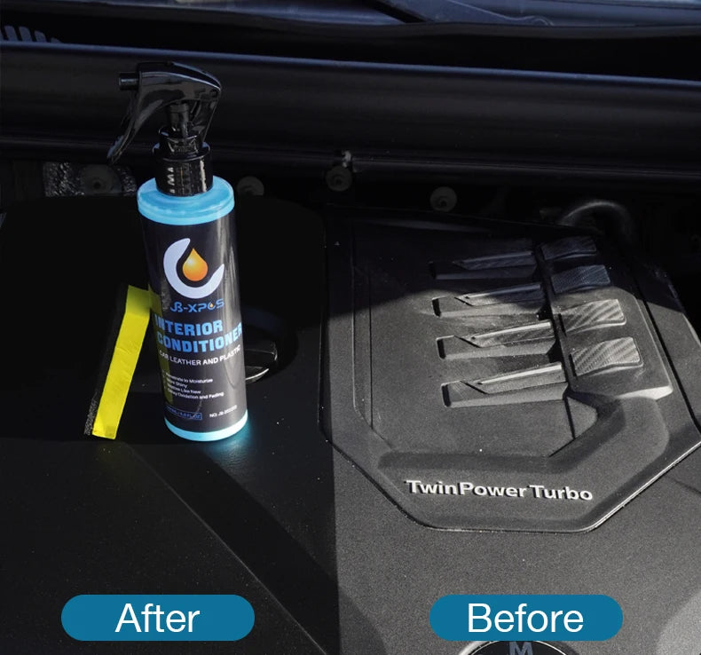 Plastic Leather Restorer Interior Trim Conditioner Polish Shine Cleaner Restore New Black Color Fading Repair Car Care Detail