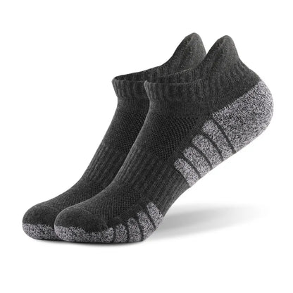 3 Pairs Thickened Towel Bottom Running Mesh Boat Non-Slip Breathable Sports Low Cut Men's Women's Socks