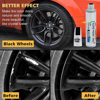 Gloss Black Rim Touch Up Paint Wheel Repair Kit, Quick And Easy Wheel Scratch Repair, Rim Paint For Car Wheel Repair grey Silver