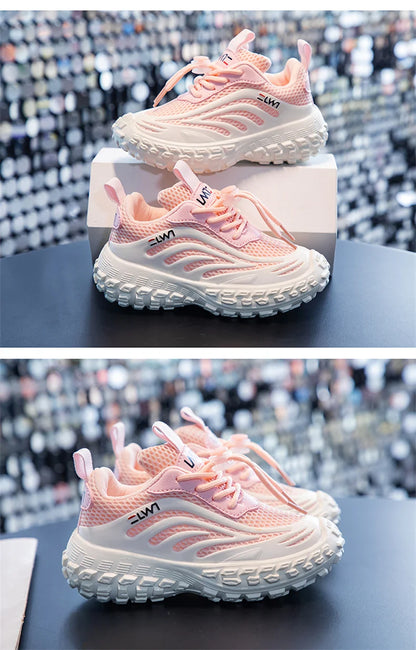 JIMITU Children Sneakers Breathable Mesh Kids Girls And Boys Casual Shoes Rubber Sole Summer Autumn Toddlers Tennis 3-6y