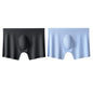 2 Pcs/Lot Men's Ultra-thin Panties Summer Ice Silk Boxers Briefs Underwear Lingerie Shorts Breathable Sexy Seamless Underpants