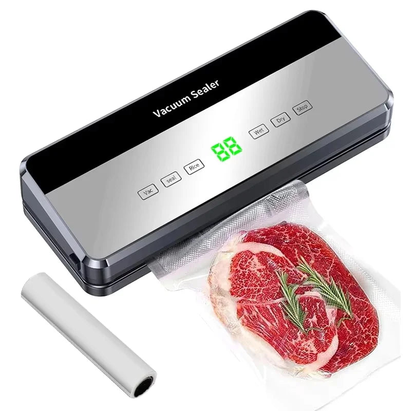 Electric Vacuum Sealer Built-in Cutter Kitchen Food Storage Seal Touch Button Dry/Wet Food Sealing Vacuum packaging machin