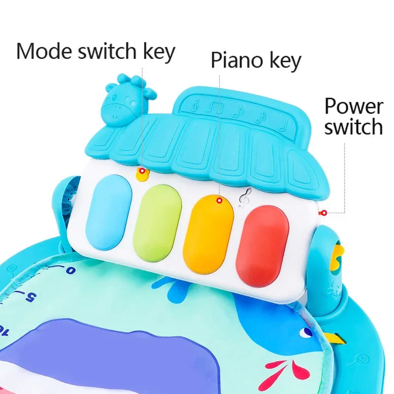 Musical Baby Activity Gym Rack Play Mat Kid Rug Puzzle Mat Carpet Piano Keyboard Infant Playmat Crawling Game Pad Baby Toy Gift