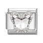Shiny Zircon Stars Heart Bow Knot Butterfly Italian Charm Links Fit 9mm Stainless Steel Bracelet Women Jewelry DIY Making Gifts