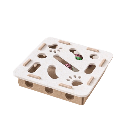Cat Scratching Posts For Indoor Cat Puzzle Toy Felt Puzzle Box Cat Exercise Toy with Ball Kitten Interactive Indoor Exercise Toy